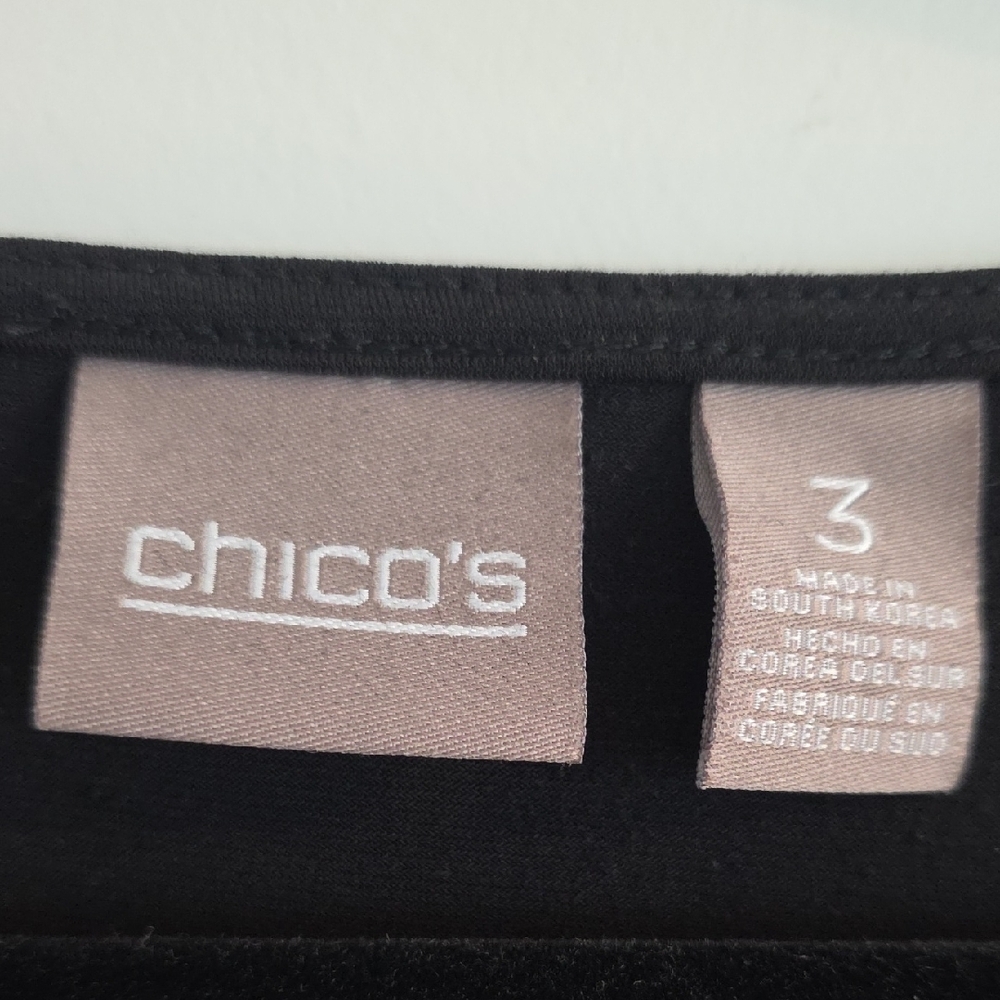 Chico's Black Blouse with Side Tie - Picture 2 of 2